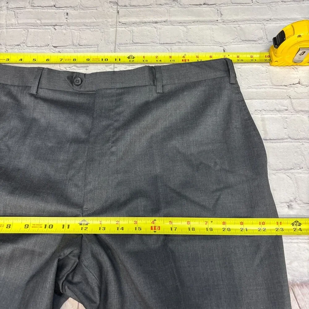 NWT Kirkland Signature Men 100% Wool Dress Pants Slack Size 38x29 Gray D119 -17